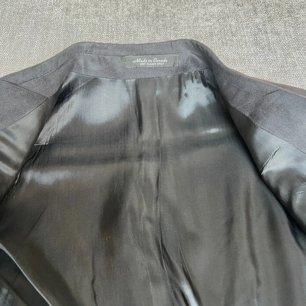 Joseph & Feiss Blazer Jacket Mens 39S Black Velvet Single-Breasted Professional